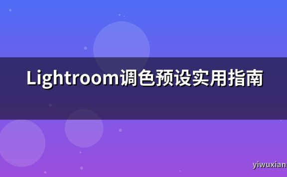 Lightroom调色预设实用指南